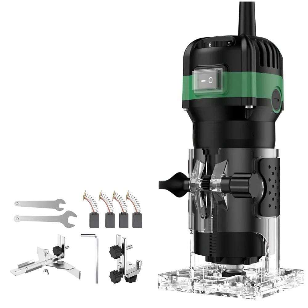 800W 30000RPM elektrische trimmachine 1/4 inch houtbewerking frezen snijden handhoutkantenfrees trimmer thuis doe-het-zelf elektrisch gereedschap