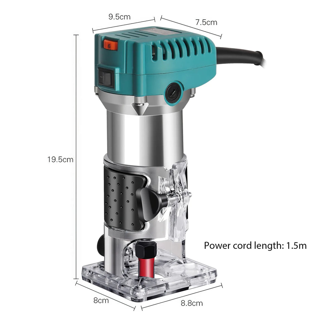 Rifilatrice elettrica 2000W Fresatrice per legno, Incisore, Scanalatrice Versatile, Utensile elettrico per lavorazione del legno con fresatrice a tazza
