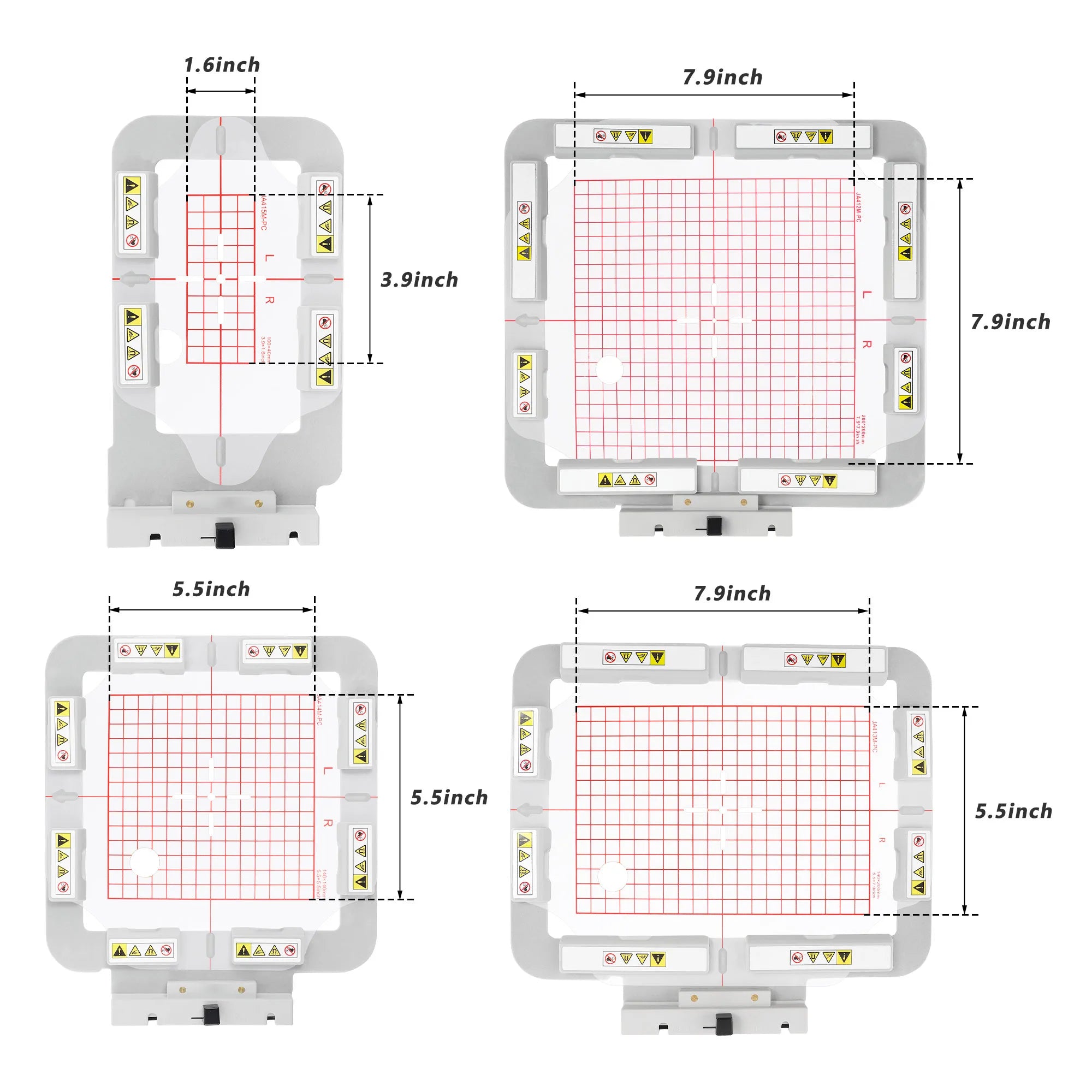 Telaio Magnetico in Metallo per Ricamo per Macchina da Ricamo Poolin EOC06 Expressive