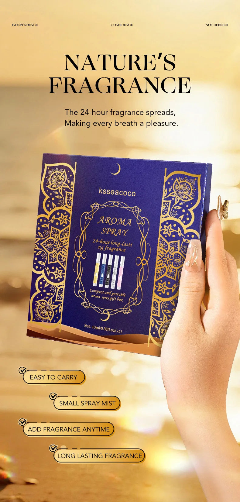 Cofanetto Regalo di Profumi Arabi Serie Classica Profumo Neutro Senza Alcool Naturale Duraturo Fresco Elegante e Incantevole Fragranza Floreale