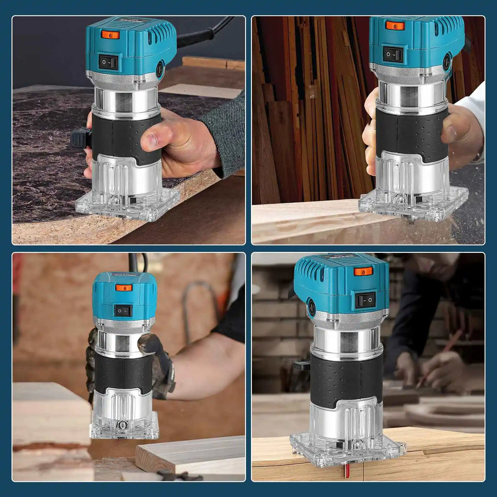 Rifilatrice elettrica 2000W Fresatrice per legno Rifilatura Incisione Scanalatura Versatile Strumento elettrico per fresatura del legno con fresa