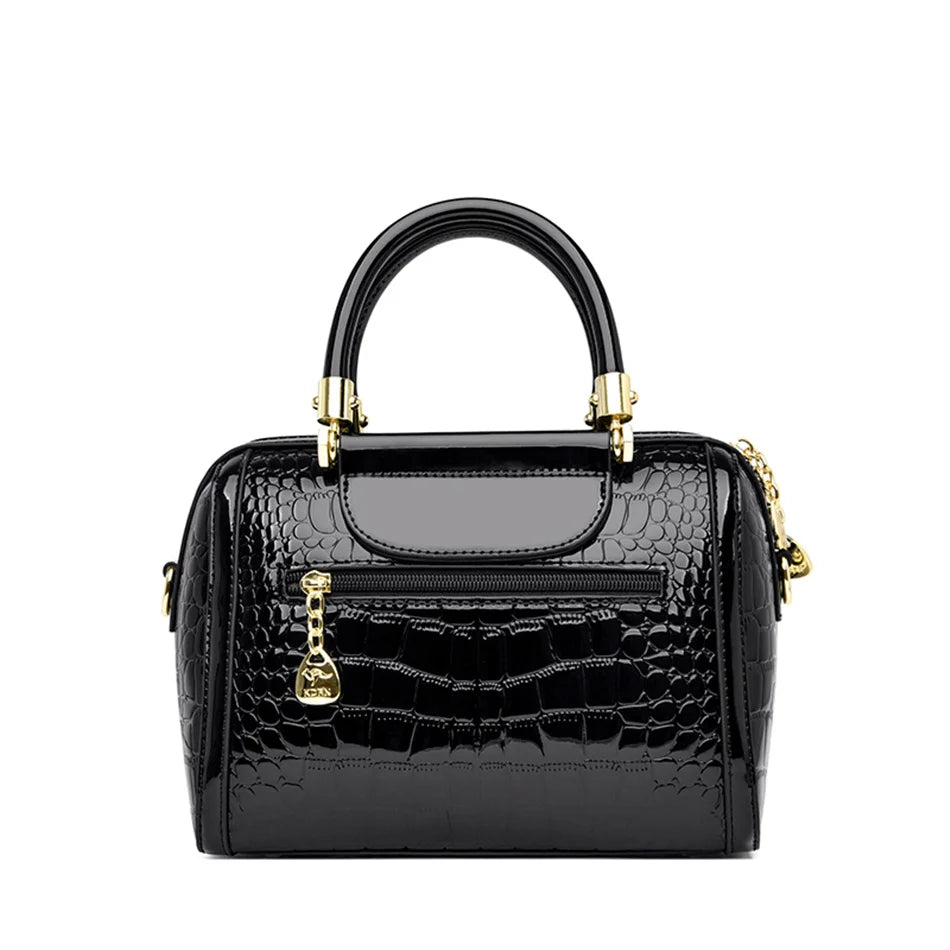 Borse a mano da donna di lusso in pelle verniciata Borsa a tracolla da donna con motivo coccodrillo firmato Nuove borse a tracolla da donna