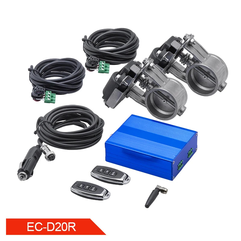 Electric Exhaust Control Valve Dual Set With Remote Cutout Control For 2"/2.36"/2.5"/2.75"/3" Pipe 2pcs Valve
