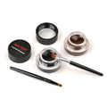 Music Flower 2-in-1 Bruine + Zwarte Eyeliner Gel Make-up Waterdichte Oogliner Kit Oogmake-up Tool Met Kwast 24 Uur Langhoudend