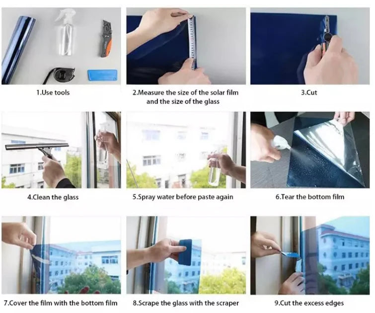50cmX9m Super quality high heat resistant car glass IR100% nano ceramic solar tint window film