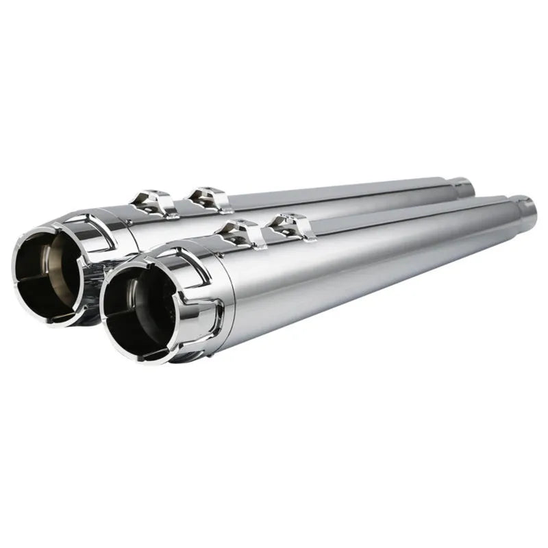 Motorcycle 4" Slip On Mufflers Dual Exhaust Pipes For Harley Touring Road King Road Glide Electra Glide 1995-2016 Black/Chrome