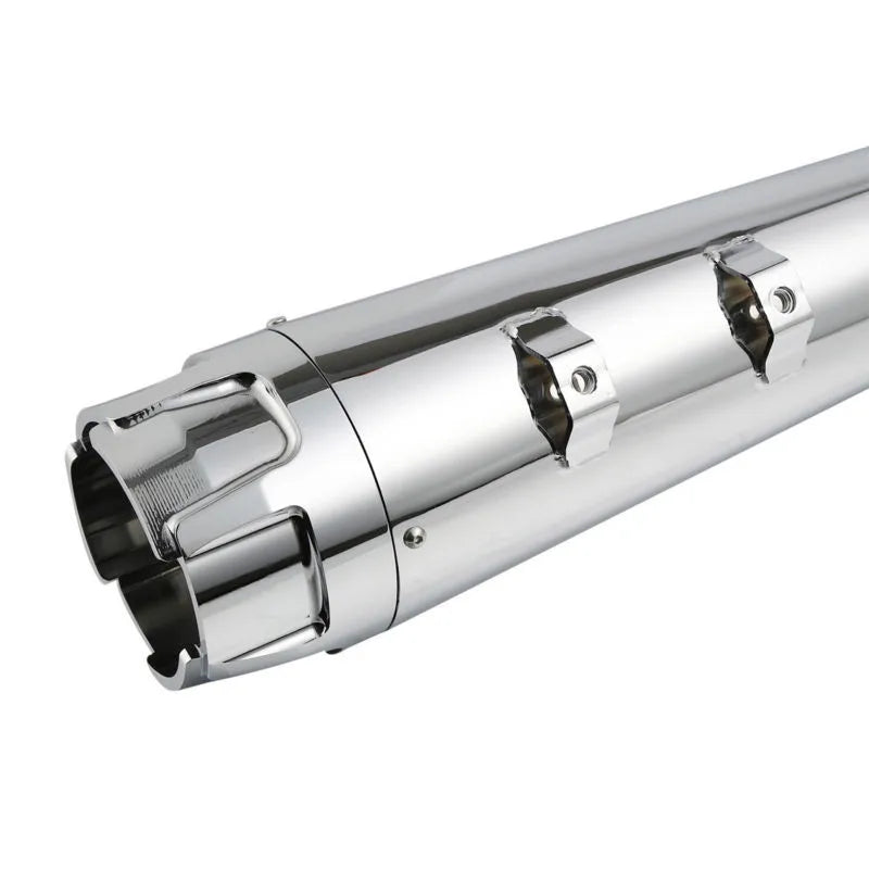 Motorcycle 4" Slip On Mufflers Dual Exhaust Pipes For Harley Touring Road King Road Glide Electra Glide 1995-2016 Black/Chrome