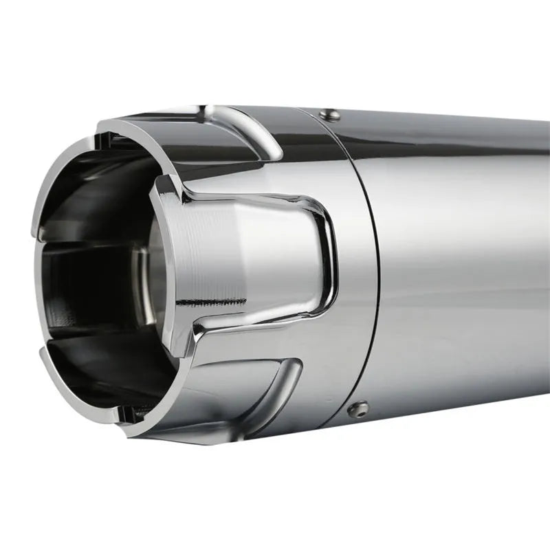 Motorcycle 4" Slip On Mufflers Dual Exhaust Pipes For Harley Touring Road King Road Glide Electra Glide 1995-2016 Black/Chrome
