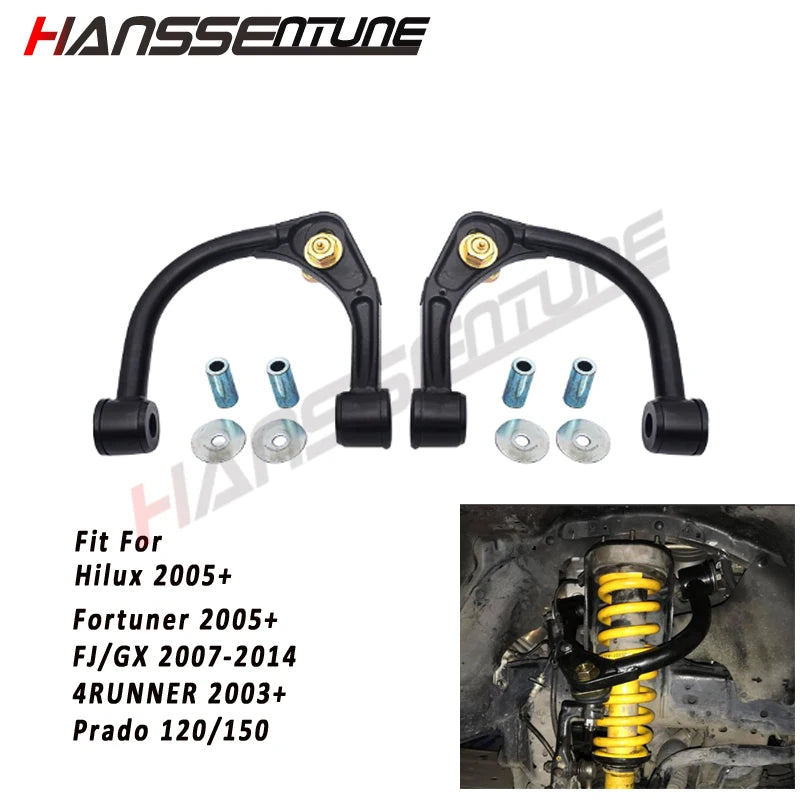 Hanssentune  4x4 Pickup Car Front  Adjustable Upper Control Arms  Lift Up 2" For Hilux/Fortuner 2005+,FJ Cruiser, 4Runner ,Prado