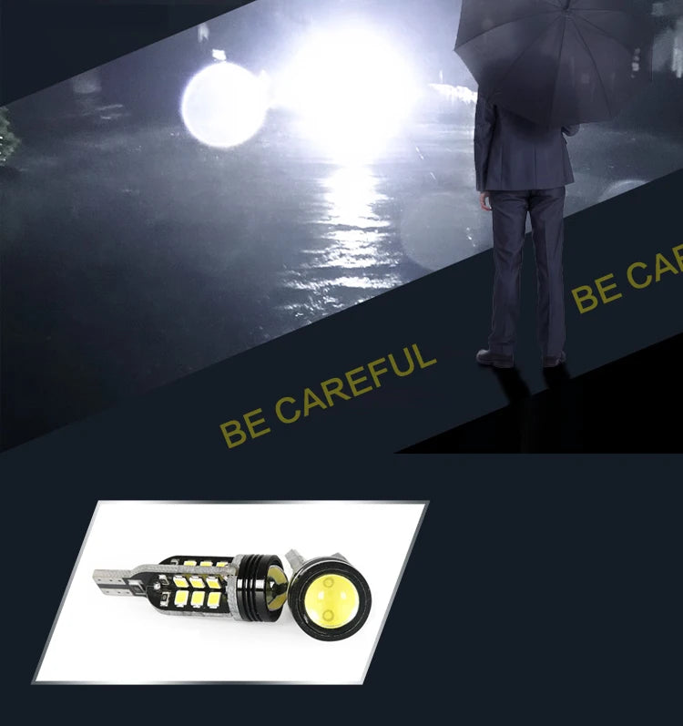 2pcs For Toyota Land Cruiser LC100 LC200 1998-2019 Reversing light LED Land Cruiser Reversing Auxiliary Light T 15 12V 5300K 9W