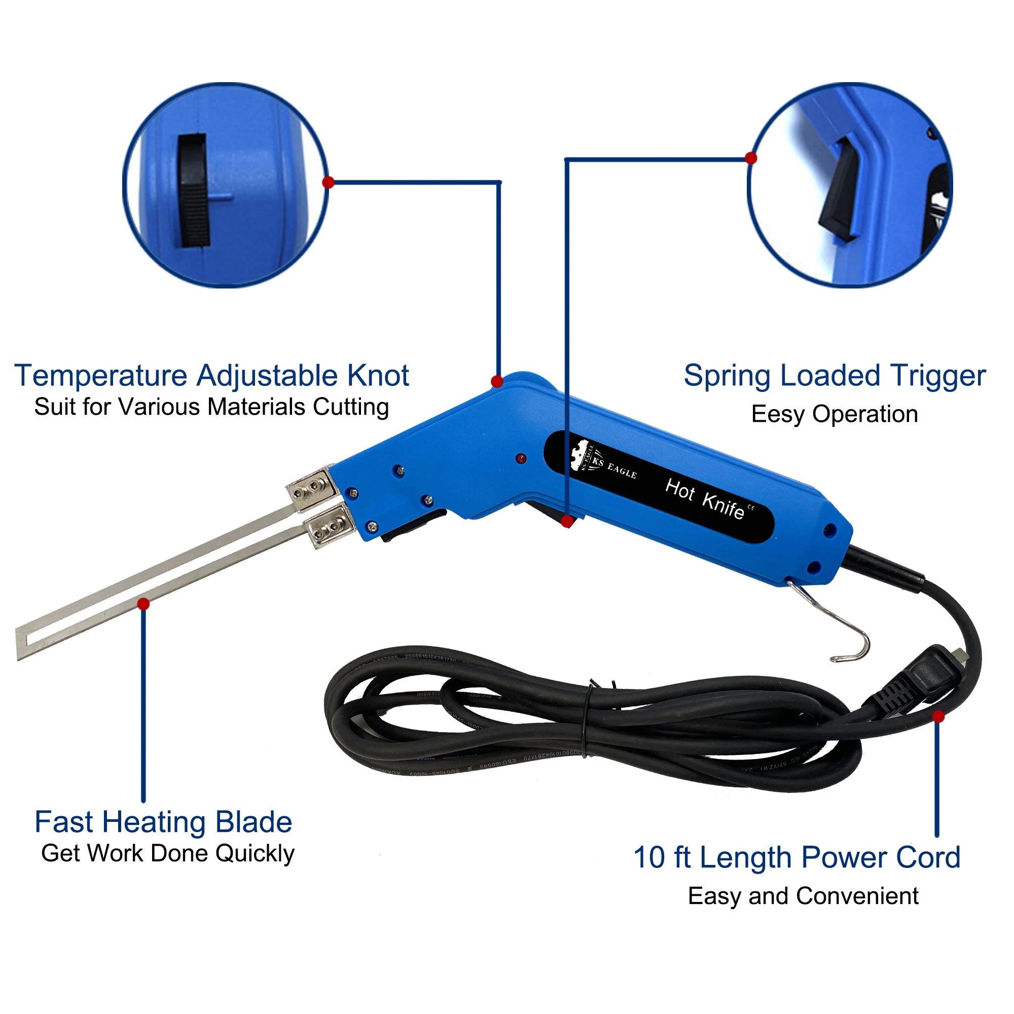 Foam Cutter Heteluchtmes 110/230V Elektrische Schuimsnijder Polystyreen Snijmachine Piepschuimsnijder DIY Snijgereedschap KS EAGLE Foamsnijder