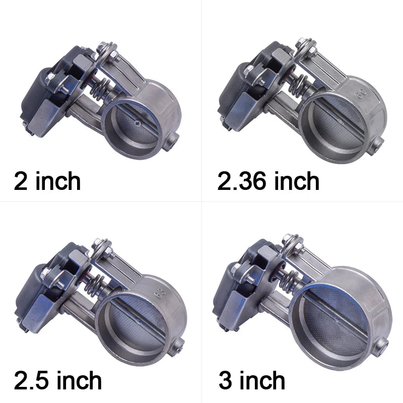 Electric Exhaust Control Valve Dual Set With Remote Cutout Control For 2"/2.36"/2.5"/2.75"/3" Pipe 2pcs Valve