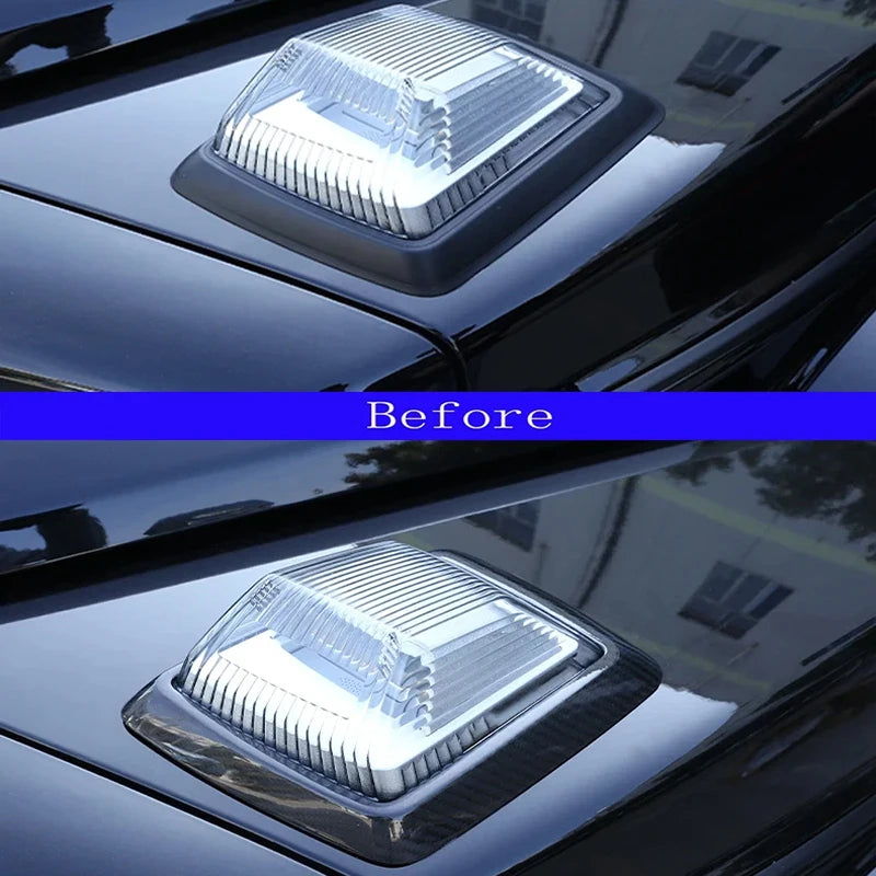 Dry Carbon Fiber Front Side Engine Hood Turn Signal Light Frame Cover For Mercedes G-Class W464 W465G550 G580 G500 G63 2019-2026