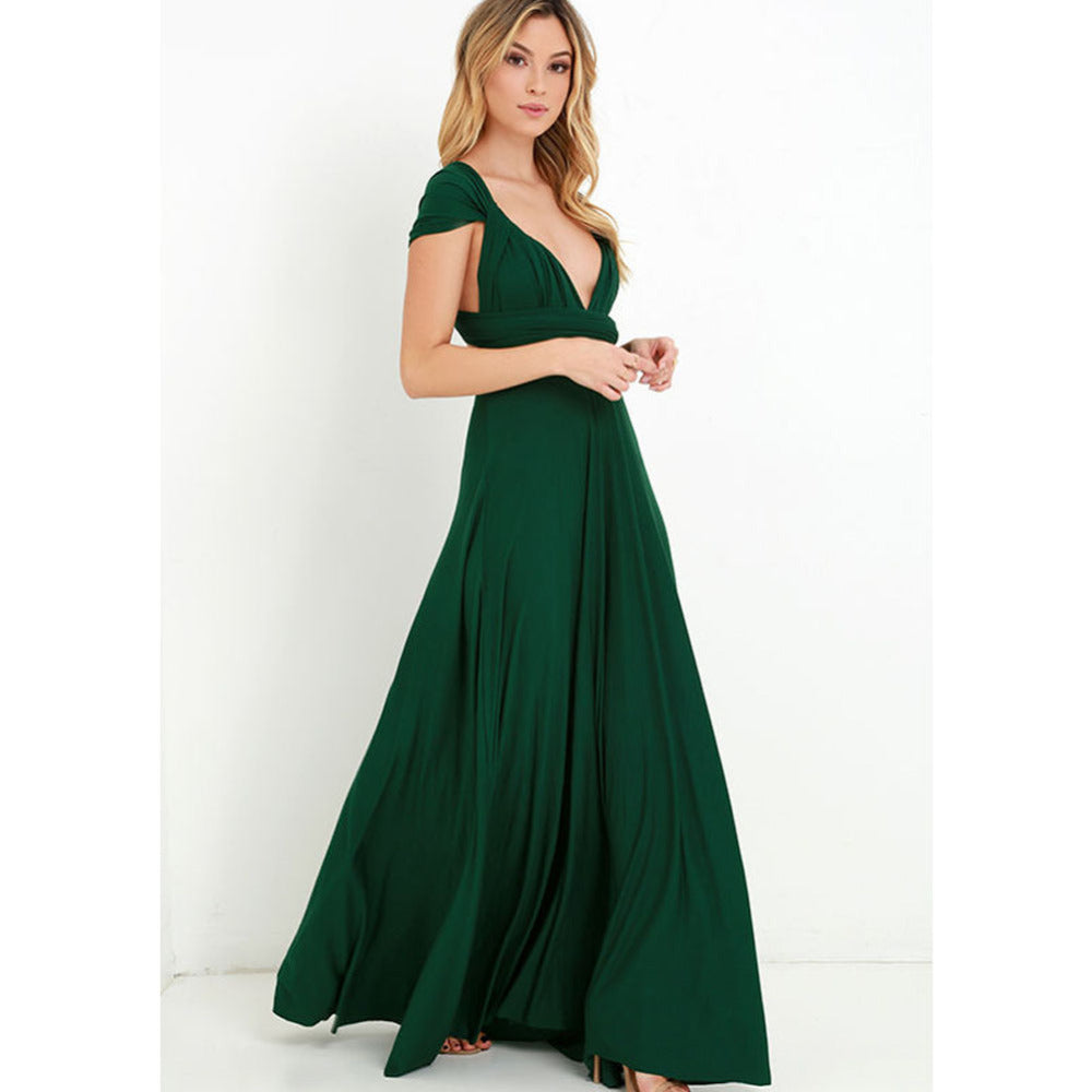 Sexy Vrouwen Multiway Wrap Convertible Boho Maxi Club Rode Bandage Lange Jurk Feest Bruidsmeisje Infinity Robe Longue Femme