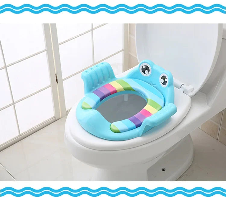 Riduttore per WC per bambini con scaletta, seggiolino da allenamento regolabile, comodo, a forma di cartone animato, per bambini
