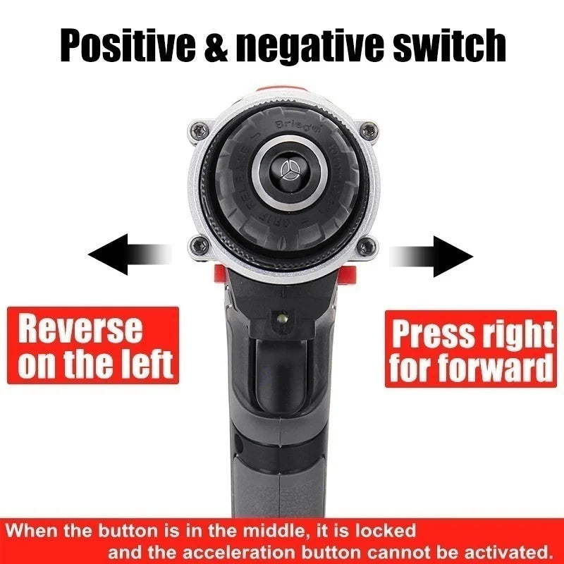 Trapano a percussione senza fili da 21V Avvitatore elettrico Trapano a percussione elettrico Mini trapano a mano senza fili Utensili elettrici con batteria agli ioni di litio
