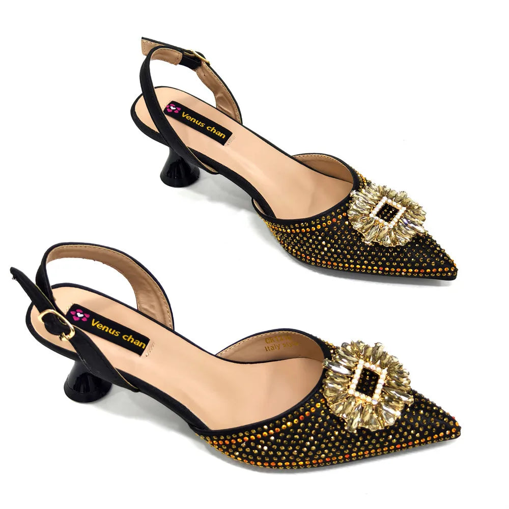 Sandali da donna nigeriani di alta qualità, stile italiano, sandali da donna africani, scarpe di lusso firmate, scarpe da donna 2025