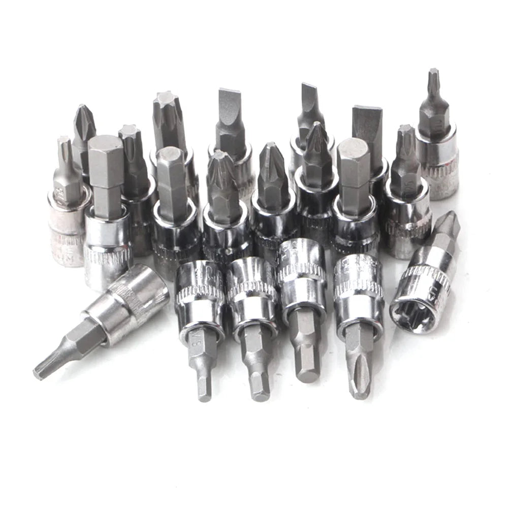 Camecho 53 stuks/set 1/4-inch autoreparatieset dopsleutelset autoreparatiegereedschap ratelmoment sleutelcombinatieautoreparatieset