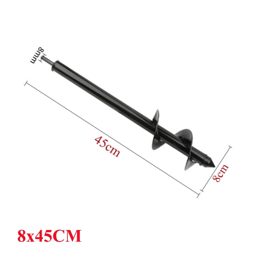 8 Maten DIY Koolstofstaal Plantenbak Tuinboor Spiraalboor Bloemplantgat Graver Boorbit Tuinbedding