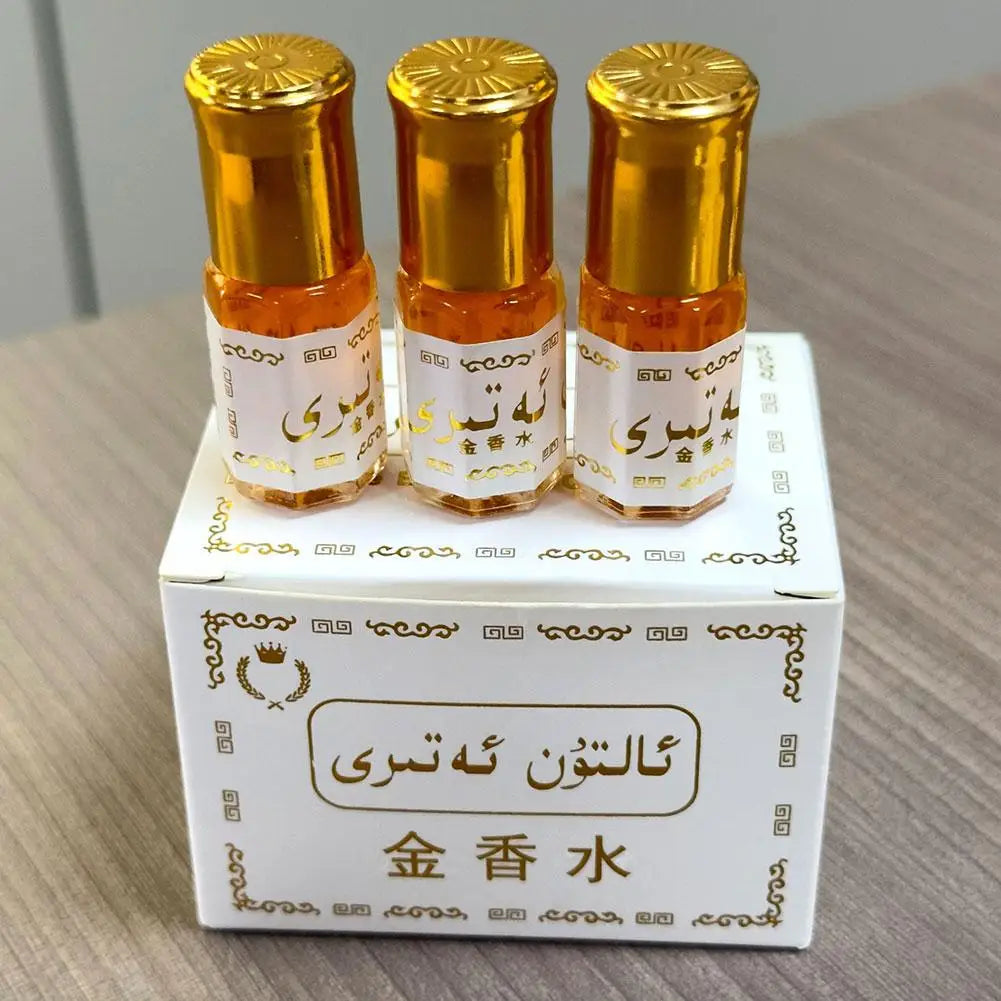 Arabische parfumolie roll-on draagbare langhoudende geur voor mannen, vrouwen, Midden-Oosten goud roll-on parfumolie draagbare geur