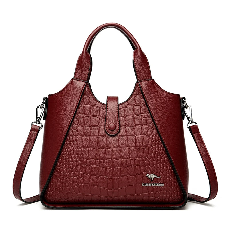 2024 Nieuwe Modetrend Dameshandtas Hoge Kwaliteit Zacht Leer Dames Schouder Tassen Effen Kleur Retro Dames Tote Tassen Sac