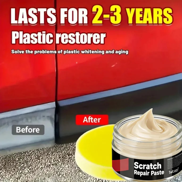 Car Plastic Leather Renovator Cream Interior Exterior Repair Cream Anti-Aging & Fade Resistance for Dashboard & Trim