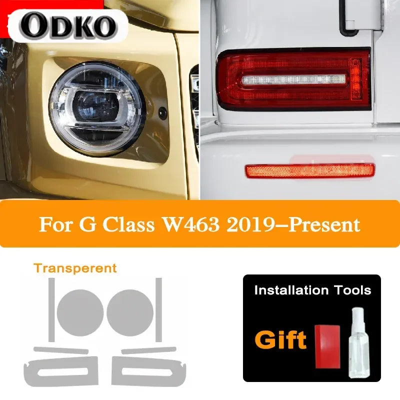 For Mercedes Benz G Class W463 2019 2020 2021 Car Headlight Tint Black Protective Film Taillight Transparent TPU Sticker AMG