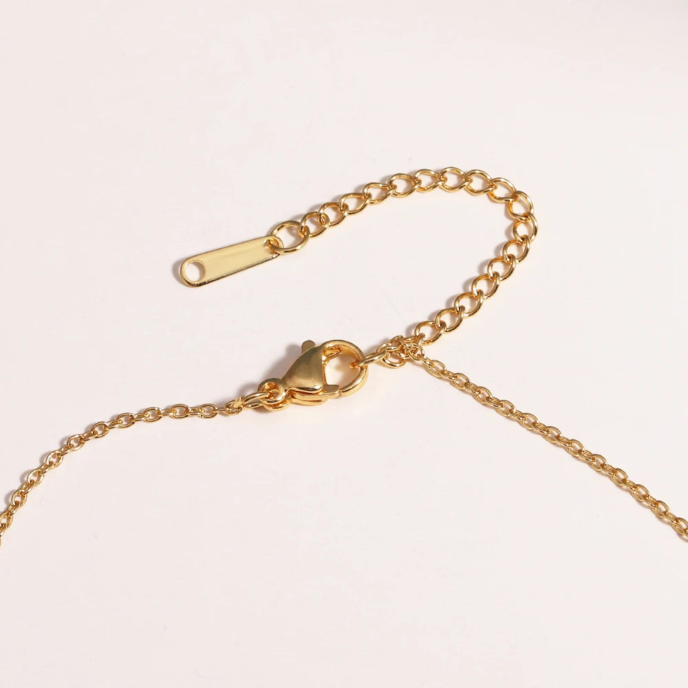 Collana Pendente Cuore Oceano in Cristallo Colorato di Lusso Top per Donna Trendy Gioielli in Acciaio Inossidabile 316L Catena da Collo Femminile per Matrimonio