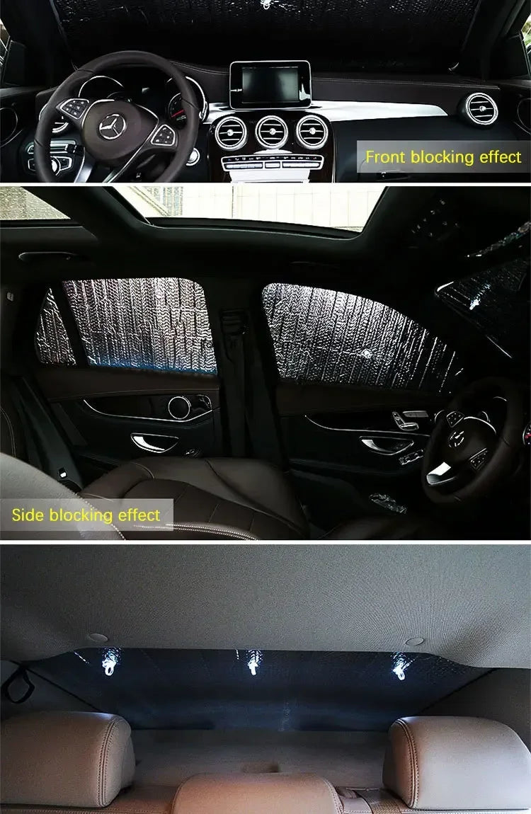 Full Coverage Sunshade For Nissan Patrol Y62 2010 2011~2023 Infiniti QX56 QX80 Sun Shade Car Heat insulation Anti-UV Accessories