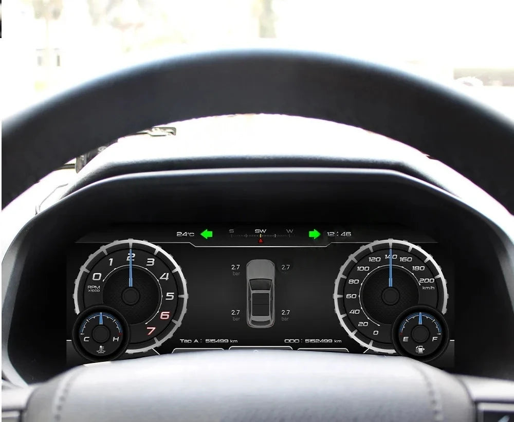 12.3“ Car LCD Digital Cluster For Toyota Prado 2010-2017 2018-2023 Dashboard Virtual Cockpit Instrument Auto Speed Meter Screen