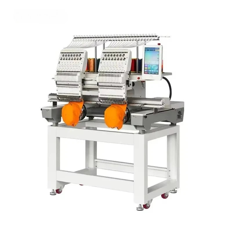 Consegna a Domicilio Automatica 15 Aghi 2 Teste Macchina da Ricamo Industriale per Cappelli Multifunzionale Computerizzata