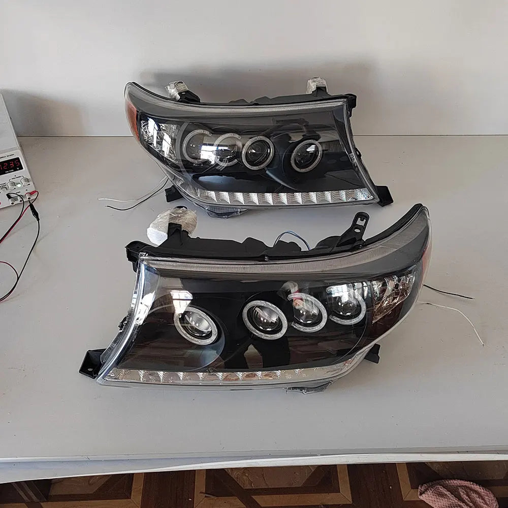 1PCS LED 4LENS Modify Headlights for Toyota Land Cruiser LC200 2008  81185-60F30 81145-60F20 Daytime Running Light