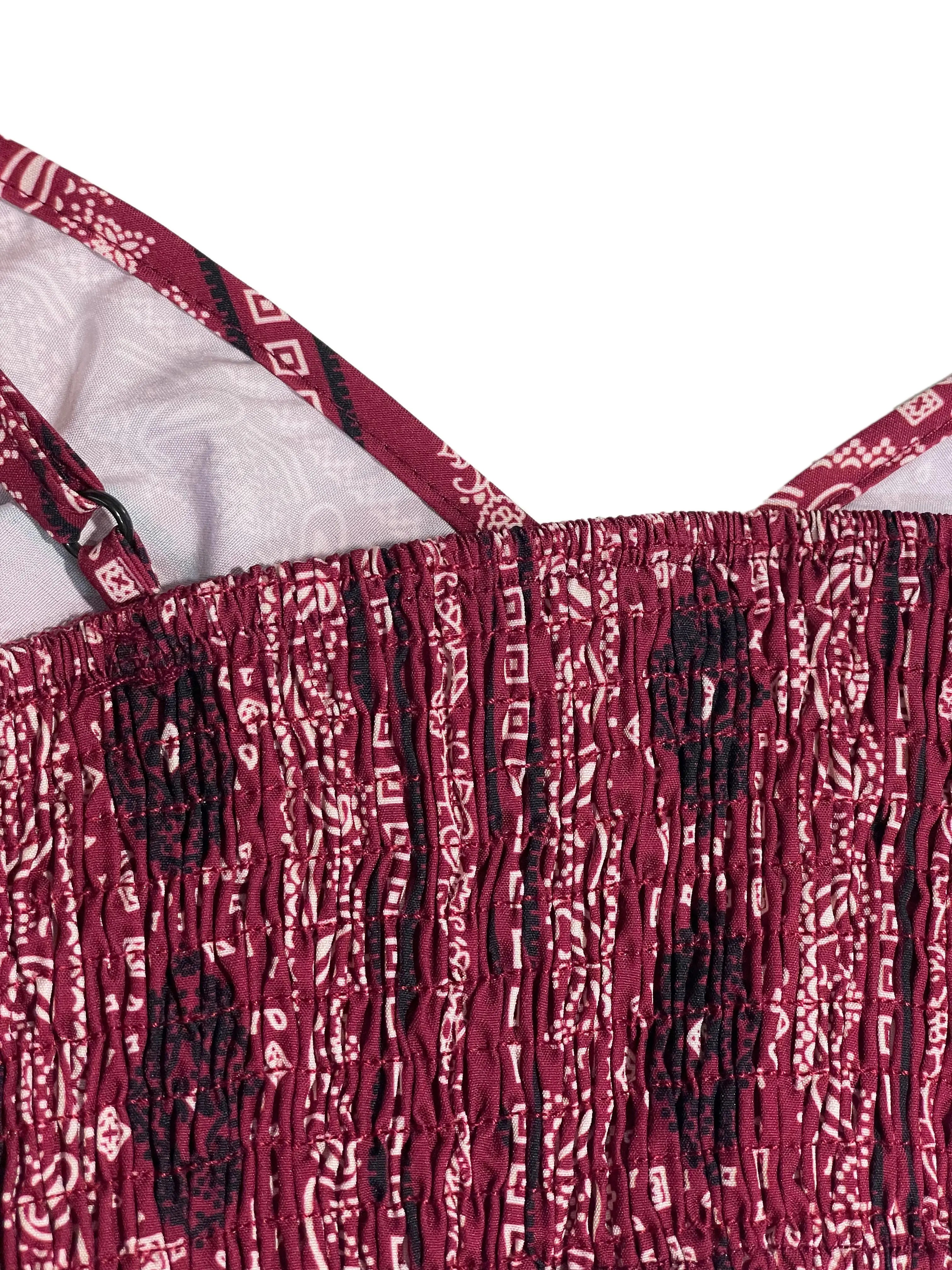 Diepe V-hals Strapless Jurk met Hoge Split, Maxi Jurk met Bloemenprint voor Strand of Feest, Zomerkleding voor Dames