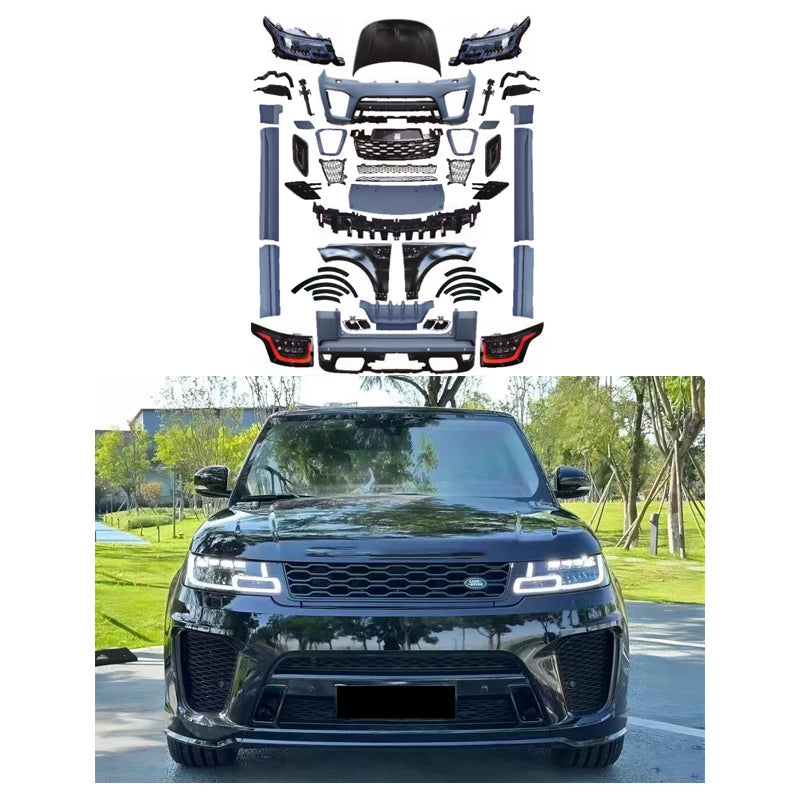 Hot Sale Upgrade Convert SVR Model Body Kit Facelift Big Surround Land  Range Rover Sport L494 2014-2017 up to 2018-2022