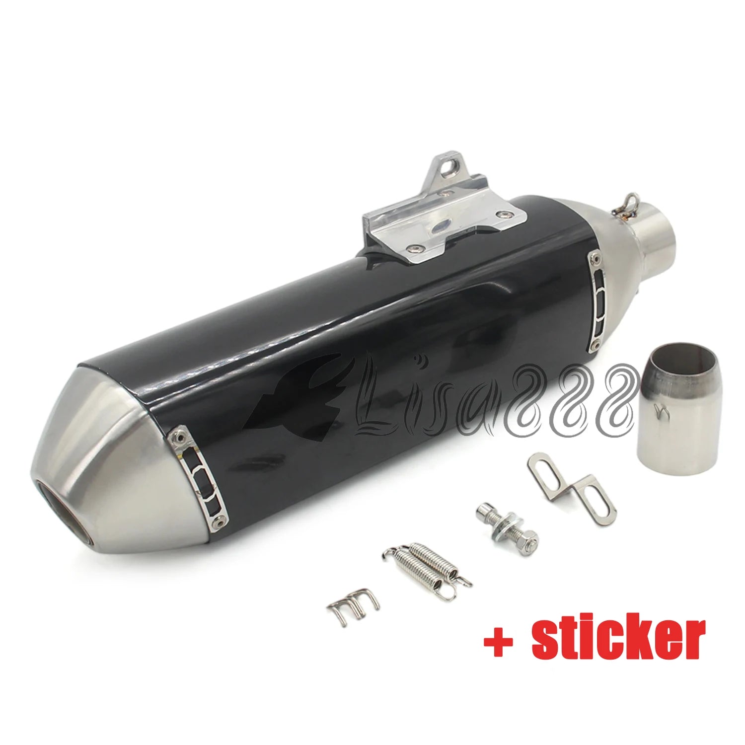 Length 470mm Inlet 51mm Motorcycle FMF 4T Exhaust Muffler Pipe Escape Moto Universal with DB Killer  escapes para moto