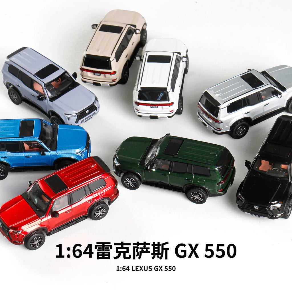 1:64 Lexus GX550 Off-road SUV Alloy Diecast Car Model Static Mini Metal Vehicle Replica Collectible Toy For Car Fans Desk Decor
