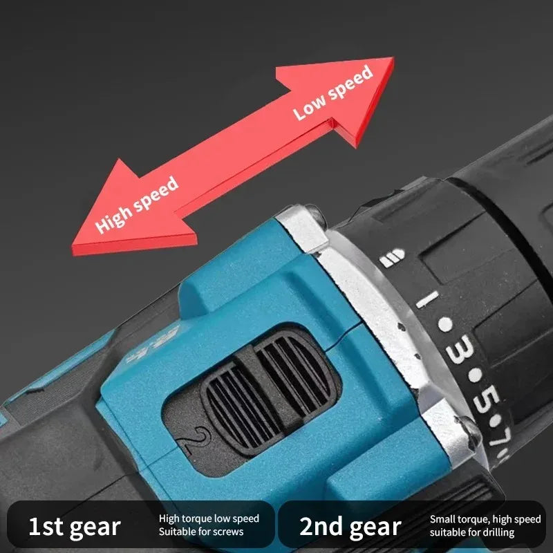 Makita 100% Original DDF487 Trapano Avvitatore a Batteria 18V, Avvitatore a Percussione Elettrico Brushless, Utensile Elettrico Ricaricabile
