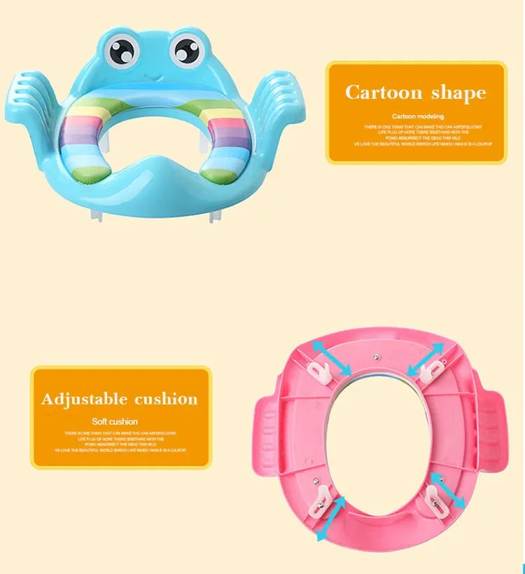 Riduttore per WC per bambini con scaletta, seggiolino da allenamento regolabile, comodo, a forma di cartone animato, per bambini