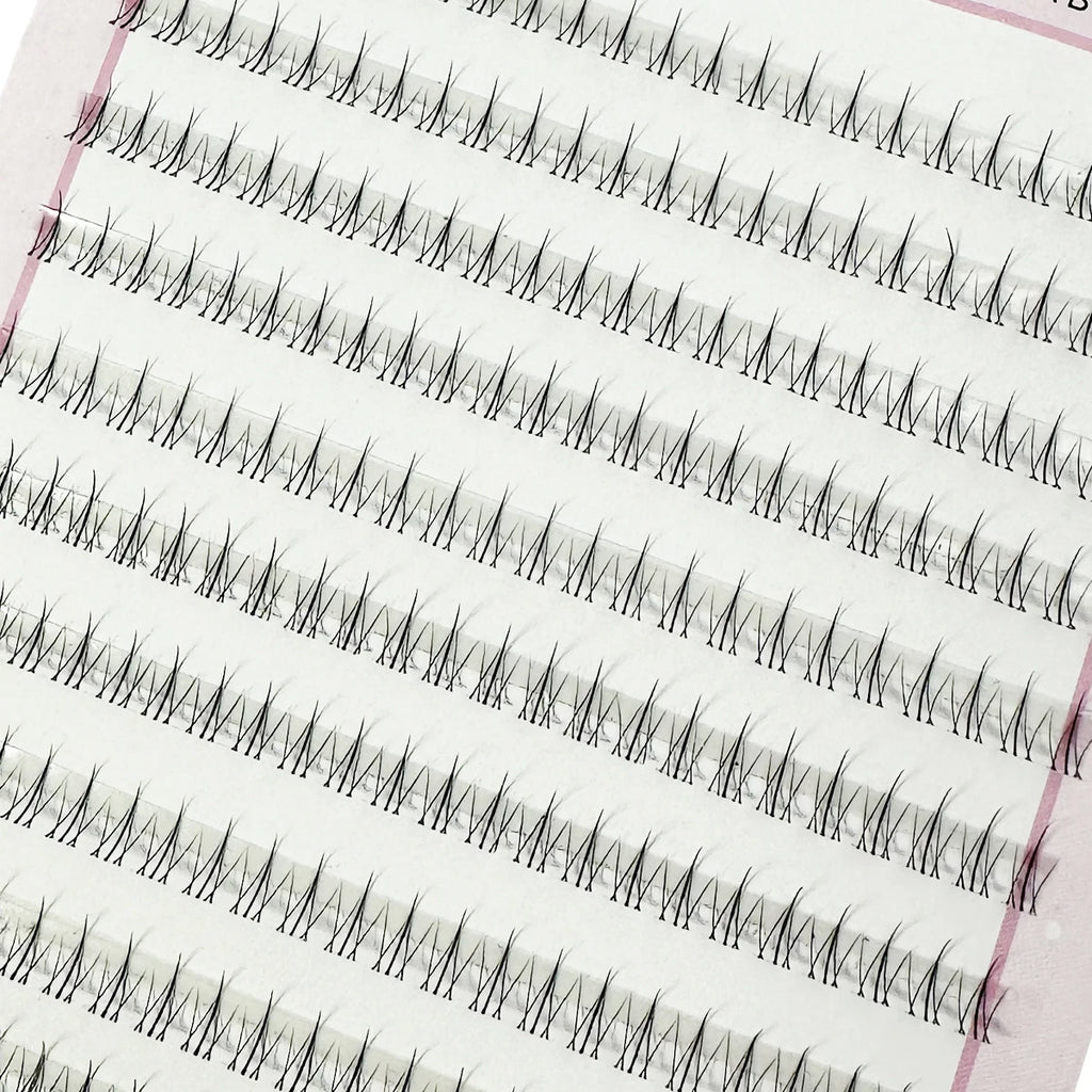 10 rijen wimperverlenging onder de wimpers, professionele make-up, individuele clusterwimpers, valse wimpers
