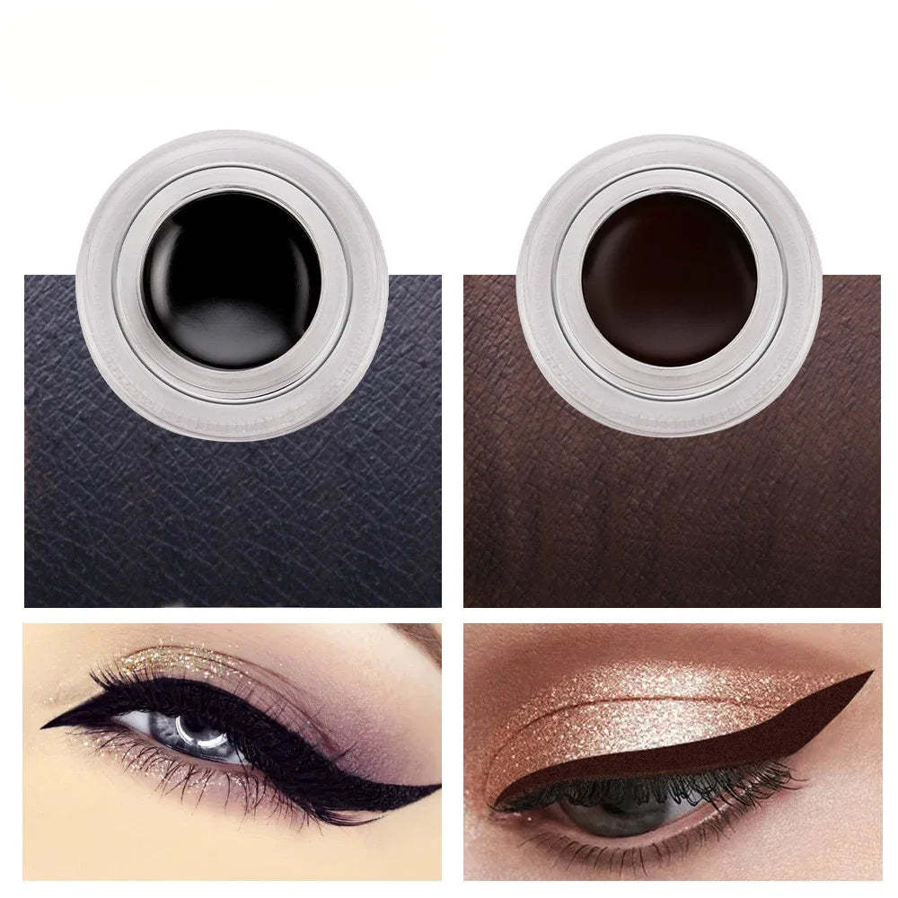 Miss Rose Zwarte Eyeliner Pen Make-up Gel Oogschaduw Eyeliner Kajal Oogschittering Cosmetica