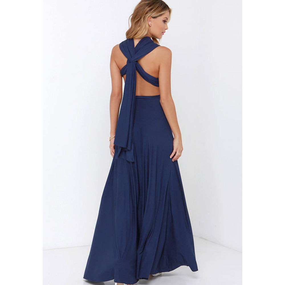 Sexy Vrouwen Multiway Wrap Convertible Boho Maxi Club Rode Bandage Lange Jurk Feest Bruidsmeisje Infinity Robe Longue Femme