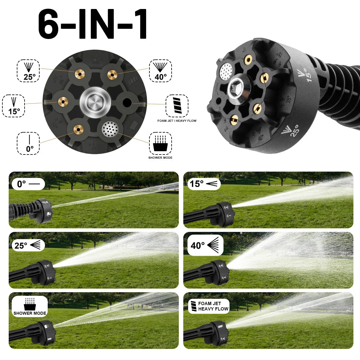 Gisam Pistola Idropulitrice Elettrica Brushless ad Alta Pressione 250 Bar, 4 Marcia, per Lavaggio Auto e Casa, compatibile con Batteria Makita 18V