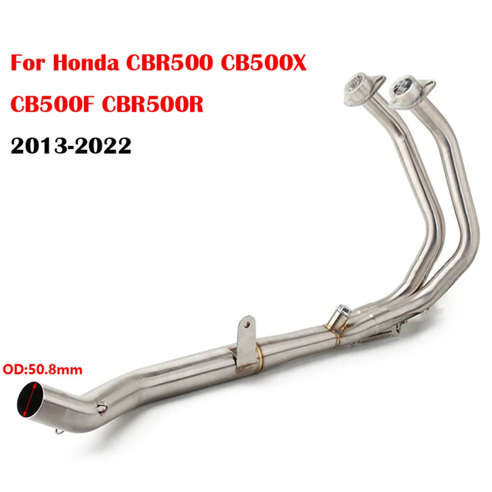 Motorcycle Exhaust Escape Front Middle Tube Link Pipe Slip On For Honda CBR500 CB500X CB500F CBR500R CBR 500 2013-2022