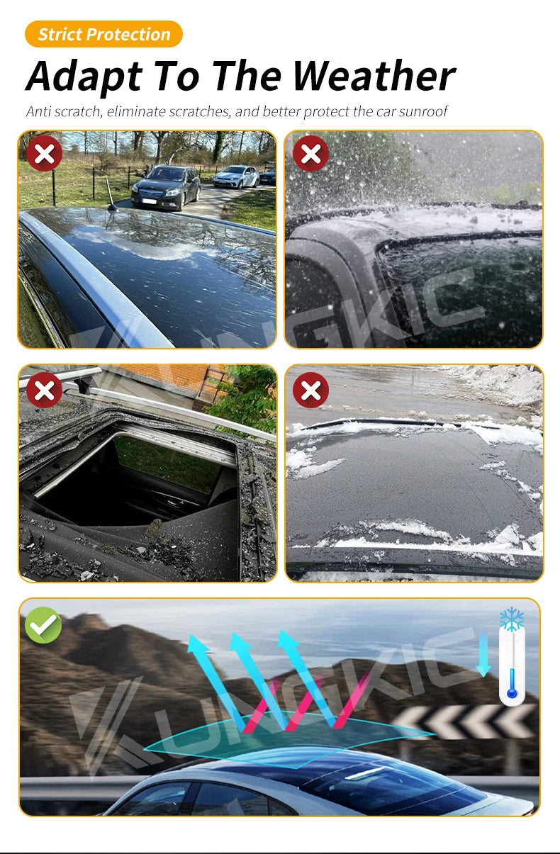 For Porsche Taycan 2020 2021 2022 2023 2024 TPU Pre Cut Sunroof UV Protection Film Heat Insulation Awning Supplies