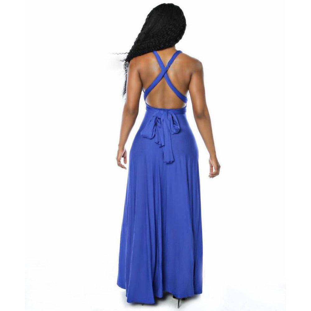 Sexy Vrouwen Multiway Wrap Convertible Boho Maxi Club Rode Bandage Lange Jurk Feest Bruidsmeisje Infinity Robe Longue Femme