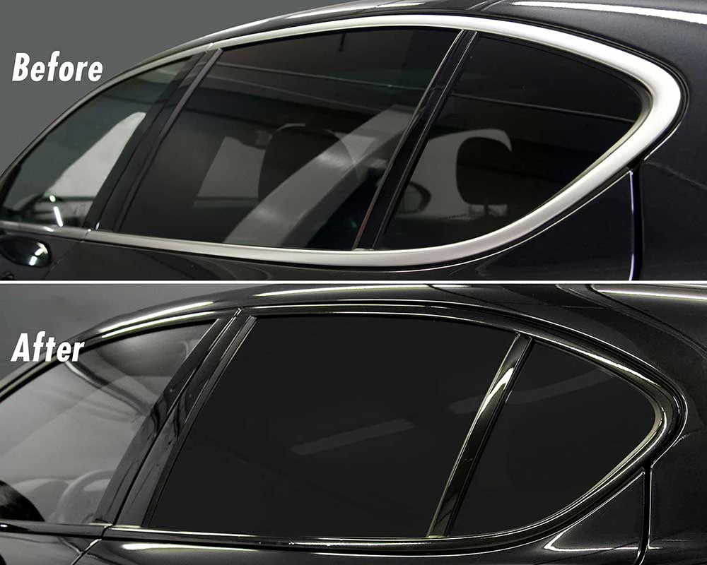 Glossy Black Vinyl Wrap 3/5/7/10CM Tape Window Trim Film Stripe Car Stickers For Car Accessories Pillar Hood Roof