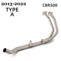 Motorcycle Exhaust Escape Front Middle Tube Link Pipe Slip On For Honda CBR500 CB500X CB500F CBR500R CBR 500 2013-2022