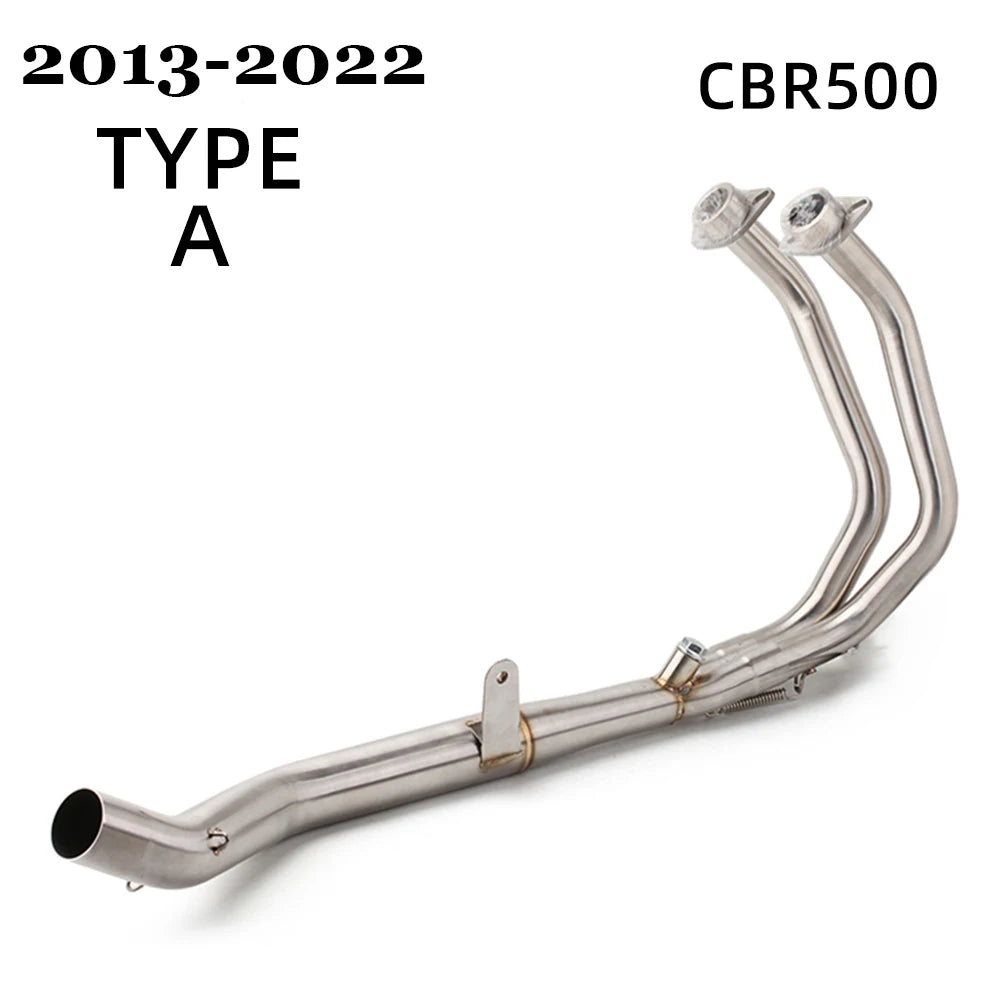 Motorcycle Exhaust Escape Front Middle Tube Link Pipe Slip On For Honda CBR500 CB500X CB500F CBR500R CBR 500 2013-2022
