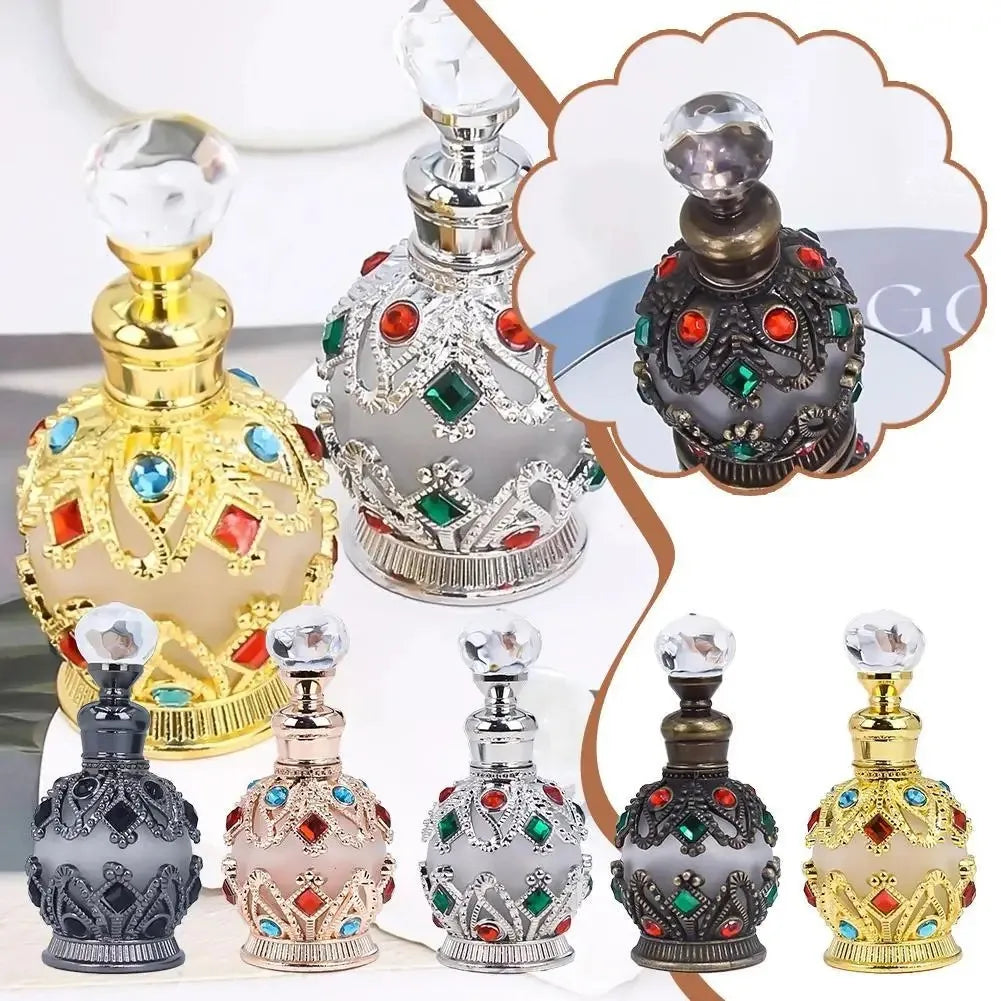 1 STKS Luxe Parfumfles Essentiële Olie Fles 15ml Lege Fles Opbergfles Cadeau Glazen Parfumfles Draagbare Flesjes