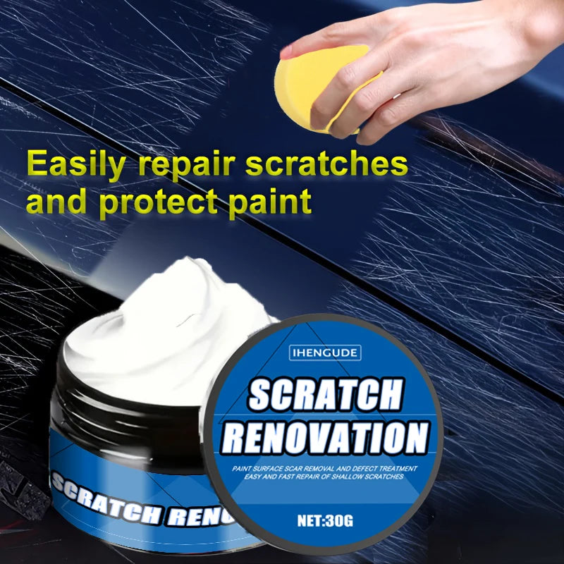 Car Scratch Repair Nano Polishing Paste, Suitable for Various Car Paint Colors, Multi-Functional Scratch Removal Paste, Comes with a Sponge